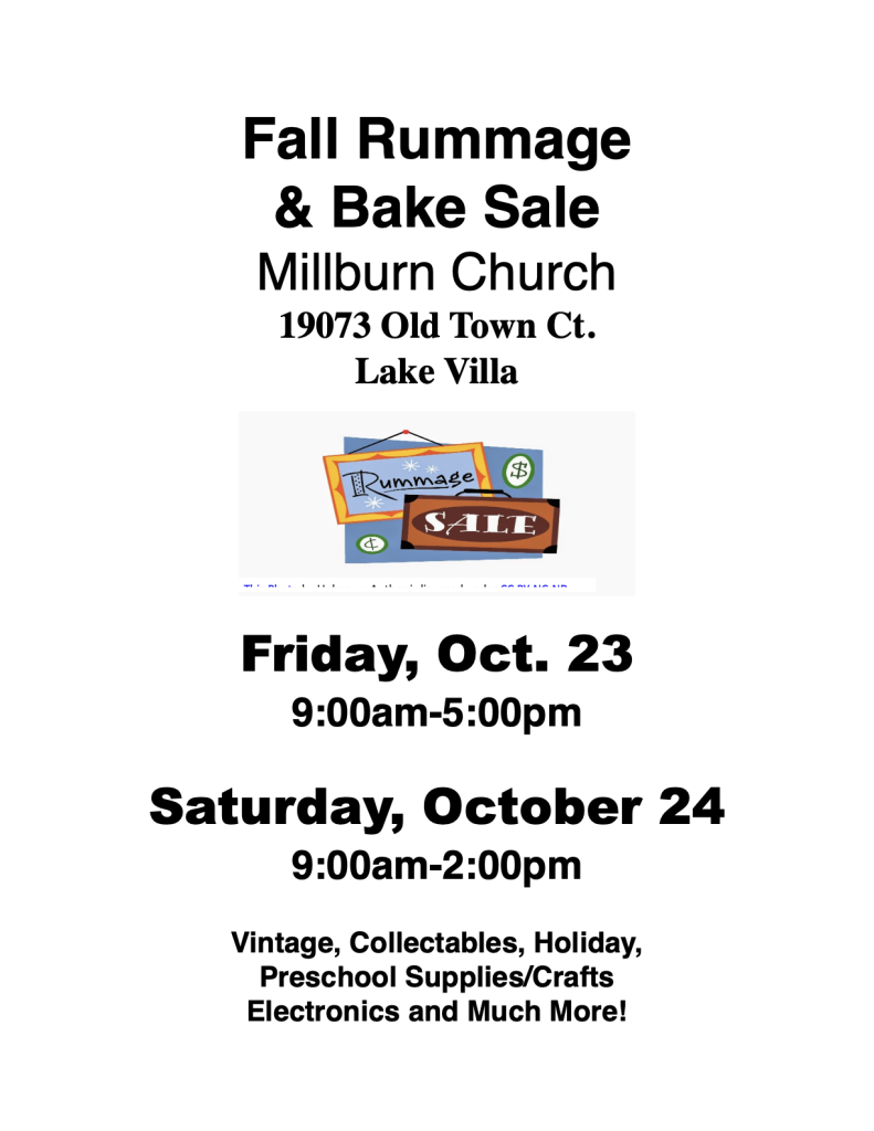 Fall Rummage & Bake Sale